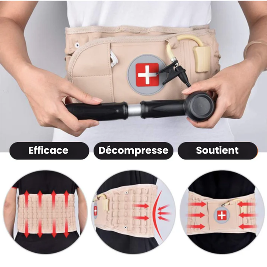 LumbarEase™ | Ceinture lombaire 2-en-1 pour décompression et soulagement de la douleur