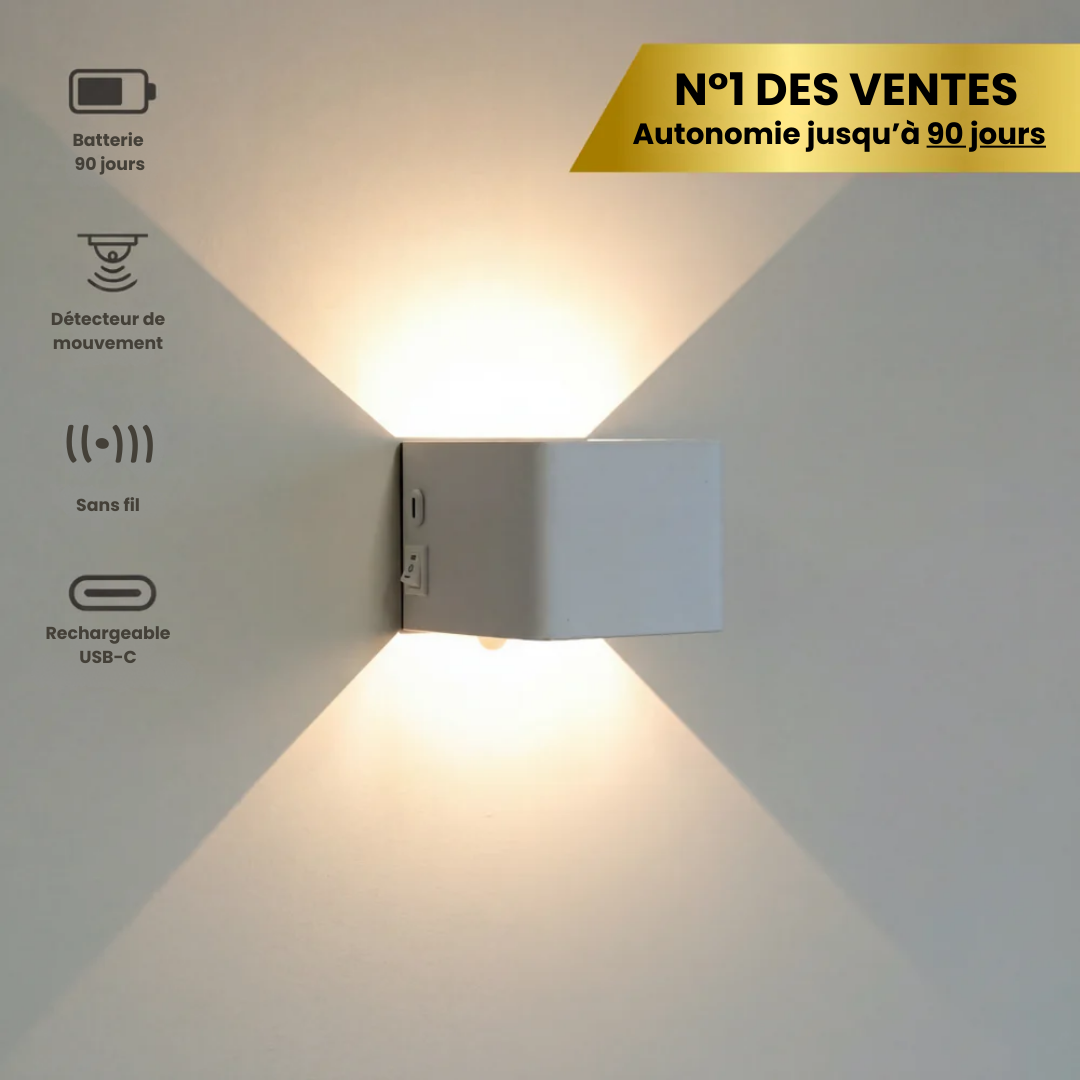 LumiCube™ | Applique murale rechargeable