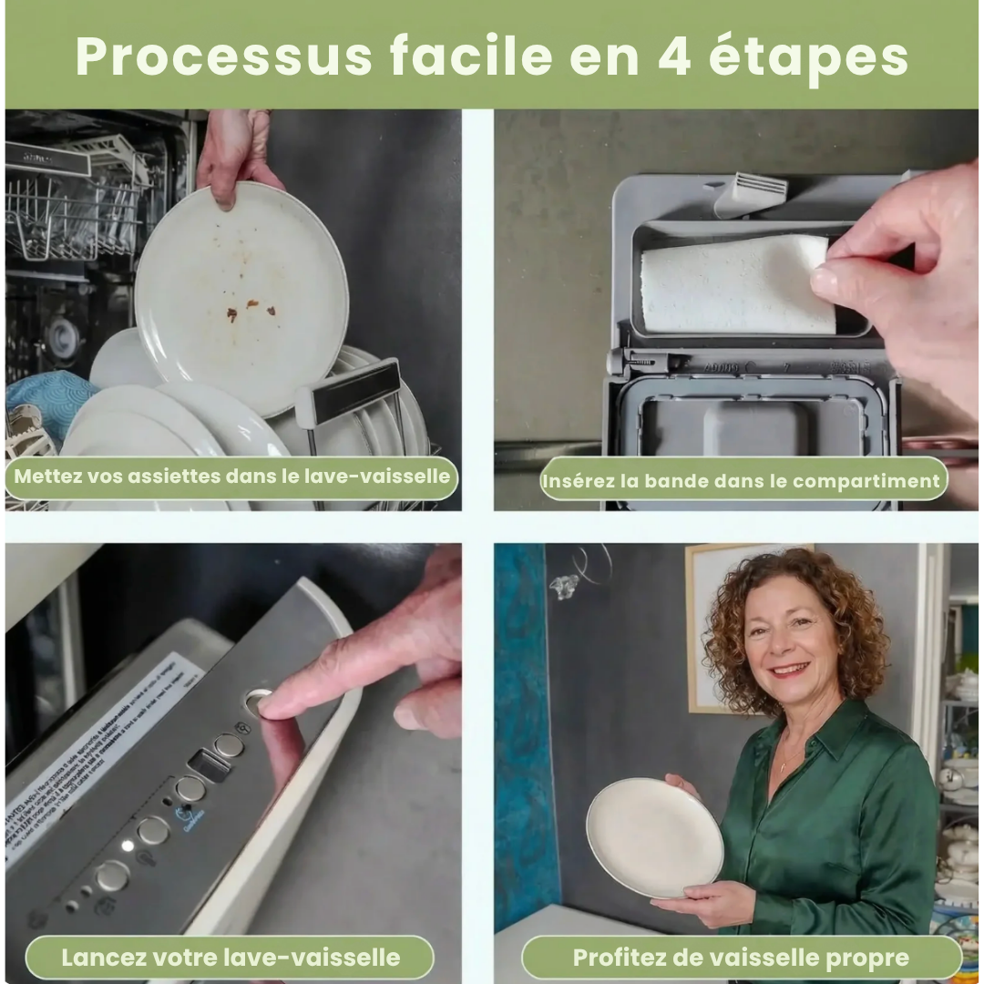 GreenClean Feuilles Détergentes Écologiques pour Lave-vaisselle