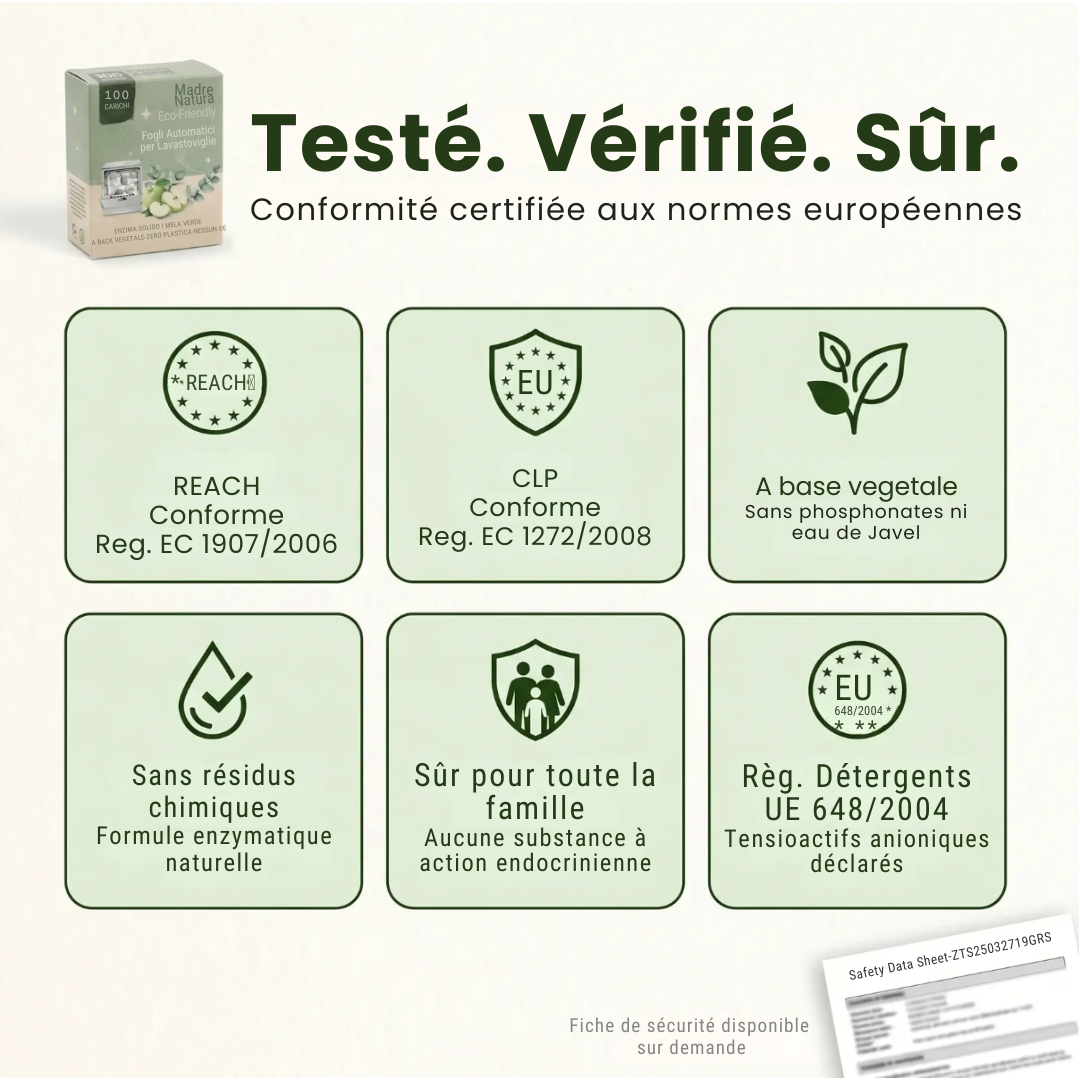 GreenClean Feuilles Détergentes Écologiques pour Lave-vaisselle