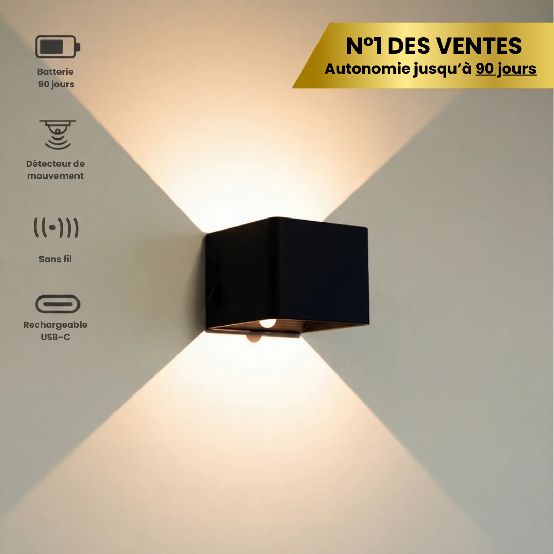 LumiCube™ | Applique murale rechargeable