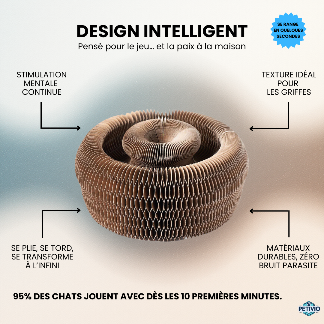 KittyLoop Petivio | Griffoir pour chat interactif