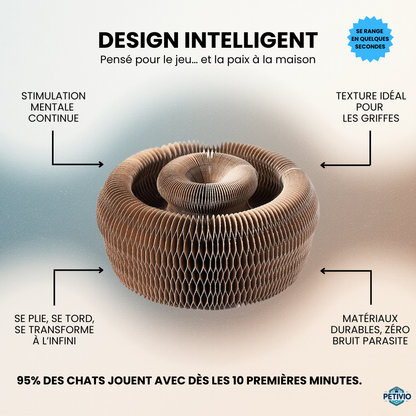 KittyLoop Petivio | Griffoir pour chat interactif