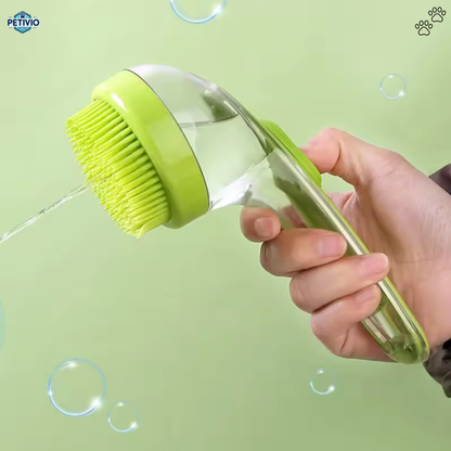 Brosse de bain Petivio 2 en 1 pour chien
